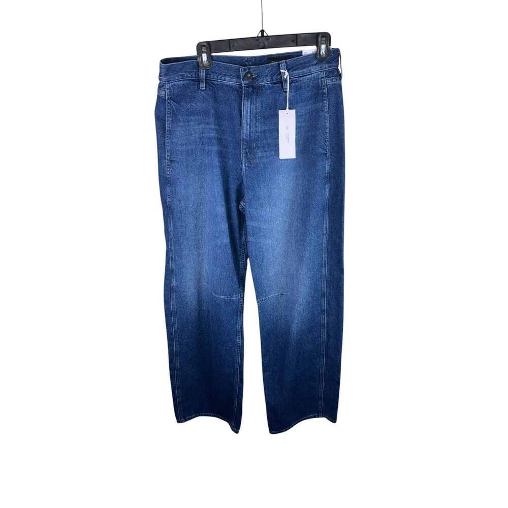 AG Mercer Extended Jeans Women's 29 High Rise Barrel Leg Sidecar Medium Wash NEW